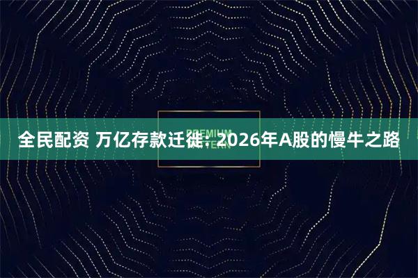 全民配资 万亿存款迁徙: 2026年A股的慢牛之路